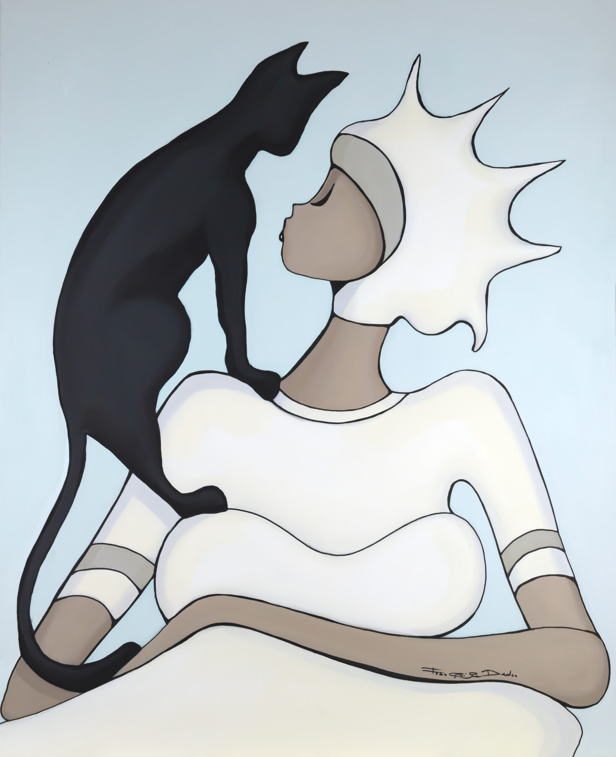 CAT AND WOMEN 100X81 – 2020